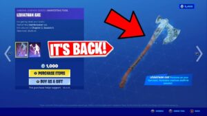 LEVIATHAN AXE PICKAXE RETURN RELEASE DATE IN FORTNITE ITEM SHOP!