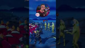 Thanos teleports into a Fortnite vault...