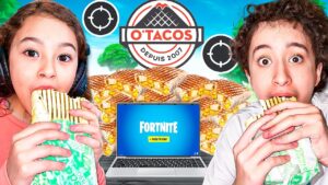 1 KILL = 1 CROC dans notre TACOS avec LINA 9 ans sur FORTNITE !