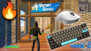 Custom GK61 Keyboard🔥Fortnite Keyboard Sounds ASMR Gameplay (Tilted Towers ZoneWars)