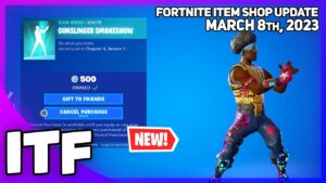Fortnite Item Shop *NEW* GUNSLINGER SMOKESHOW EMOTE! [March 8th, 2023] (Fortnite Battle Royale)
