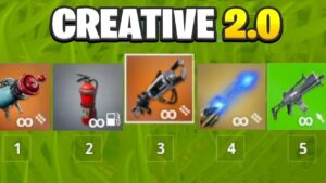 Using BANNED Items In Creative 2.0! (Fortnite)
