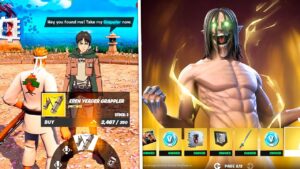 ARMA MÍTICA de EREN JAEGER en FORTNITE 🔥 (RECOMPENSAS GRATIS, ESTILOS, SKINS y MAS)