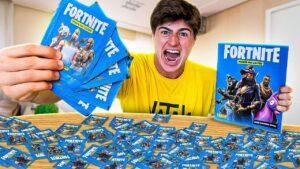 COMPLETEI O ÁLBUM DE FIGURINHAS DO FORTNITE EM 24 HORAS!
