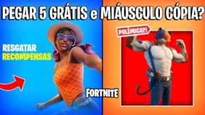 FORTNITE - PEGAR 5 RECOMPENSAS GRÁTIS e MIÁUSCULO CÓPIA POLÊMICA?