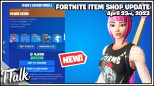 Fortnite Item Shop *NEW* ITALK'S LOCKER BUNDLE! [April 23rd, 2023] (Fortnite Battle Royale)
