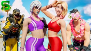Pool Party Girls - Stray & Thunder FIGHT for LOVE.... Fortnite