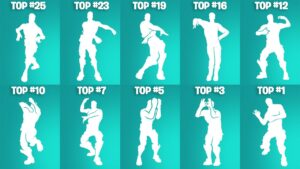 Top 25 Popular Fortnite Dances & Emotes! (Orange Justice, Get Griddy, Dance Moves, Lunar Party)