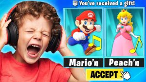 Trolling With *UNRELEASED* Mario Emotes in Fortnite! (RAGE)