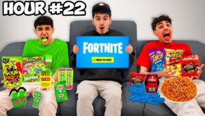 Last To Stop Eating SPICY VS SOUR Food While Playing Fortnite Wins $1,000