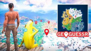 Le PREMIER qui TROUVE CET ENDROIT gagne 100€ ! (GeoGuessr Fortnite ft. Natmor, Yoyo, …)