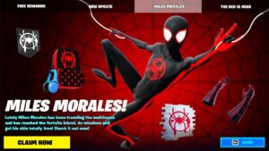 RECOMPENSAS MILES MORALES NA LOJA DE ITENS NO FORTNITE CAPITULO 4 TEMPORADA 2 .