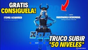 *TRUCO* como SUBIR 50 NIVELES PARA la SKIN de DESDEMONA DEL INFRAMUNDO en FORTNITE 🎁😱 RAPIDO