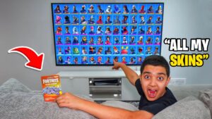 he bought every skin in fortnite with my credit card... ($50,000 FORTNITE ACCOUNT!)