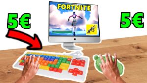 ich spiele mit 5€ TASTATUR & MAUS in FORTNITE [STREAMSNIPER?]