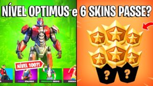 FORTNITE - NÍVEL PEGAR OPTIMUS PRIME e 6 SKINS NOVO PASSE DE BATALHA?