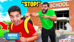 He Got CAUGHT By Big Brother For Skipping School To Play Fortnite...