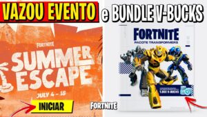 VAZOU O NOVO EVENTO DE VERÃO 2023 no FORTNITE! (BUNDLE TRANSFORMERS e RECOMPENSAS GRÁTIS)