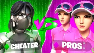 1 Cheater vs 2 Pros...