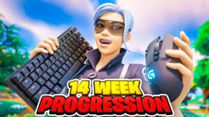 14 WEEK Fortnite Keyboard and Mouse Progression! (Controller to KBM) + Handcam