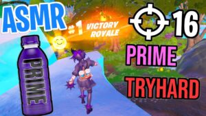 ASMR Gaming 😴 Fortnite Prime Tryhard! Relaxing Taste Test 🎮🎧 Controller Sounds + Whispering 💤