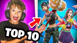 MY FORTNITE LOCKER TOUR! TOP 10 FAVORITE SKINS AND PICK AXES