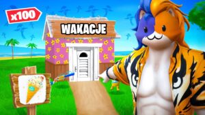 Sekretnie UKRYŁEM SIĘ Na Customie Dla 100 WAKACYJNCYH Skinów w Fortnite