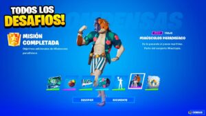 TODAS LAS MISIONES para CONSEGUIR a MIASCULOS PARADISIACO en FORTNITE (GUIA)