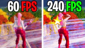What it looks like to play in 240hz 🤩 Fortnite Frame Rate Comparison