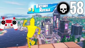 58 Elimination Solo Squads Gameplay "Build / Zero Build" Wins (Fortnite Chapter 4 Season 3)