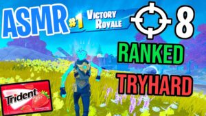 ASMR Gaming 🤩 Fortnite Ranked Jittershock! Relaxing Gum Chewing 🎮🎧 Controller Sounds + Whispering 💤
