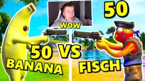Das 50 BANANEN vs 50 FISCH TURNIER in FORTNITE [HEFTIG]