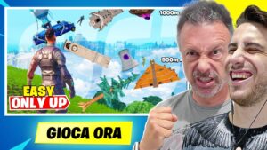 Mio PADRE Gioca la Mia ONLY UP su Fortnite per la Prima Volta! *DIVERTENTE* Fortnite ITA!