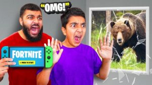 SOMETHING SCARY IS LIVING IN OUR BACKYARD WHILE PLAYING FORTNITE..