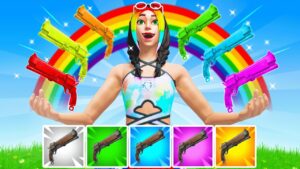 The *RAINBOW* NEW PISTOL Challenge in Fortnite!