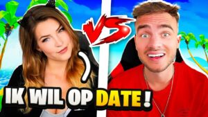 1V1 VS VROUWELIJKE FORTNITE STREAMER😱🤩