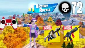 72 Elimination Solo Squads Gameplay "Build / Zero Build" Wins (Fortnite Chapter 4 Season 4)