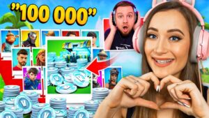 Fortnite ZGADNIJ KTO vs DZIEWCZYNA o 100.000 V-DOLCÓW