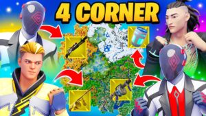The *MYTHIC* 4 CORNER Challenge in Fortnite!