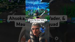 Ahsoka & Obi Wan go off with the #lightsaber mythic #fortnite #starwars #ahsoka #obiwankenobi #vader