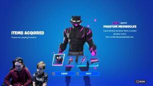 Unlocking ALL The NEW FREE Fortnitemares Rewards & Buying item Shop Skin Bundle PHANTOM MEOWSCLES