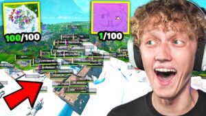 I Got 100 Players To Land At Polar Peak In OG Fortnite! (STACKED ENDGAMES)