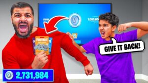 Little Brother RAGES After Big Brother Steals His V-Bucks In Fortnite!