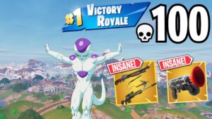 100 Elimination FRIEZA DRAGONBALL Z Solo vs Squads WINS Gameplay (NEW Fortnite Chapter 5 Season 1)!