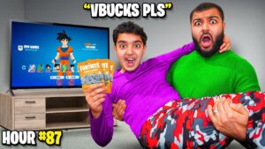 Being My Little Brothers PERSONAL ASSISTANT For 100 Hours While He Plays Fortnite!