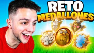 ¡EL RETO DE LOS *5 MEDALLONES MÍTICOS* DE FORTNITE!! - Ampeterby7