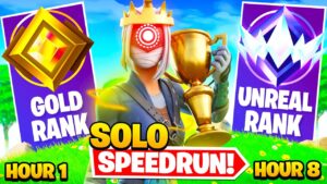 Gold to UNREAL SOLOS SPEEDRUN in 8 Hours (Chapter 5 Fortnite Ranked)