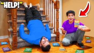 He PUSHED Big Brother Down The Stairs For Stealing His V-Bucks... (FORTNITE!)