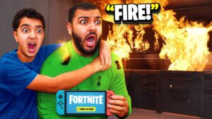 Little Brother Almost Set The House On Fire While Playing Fortnite..