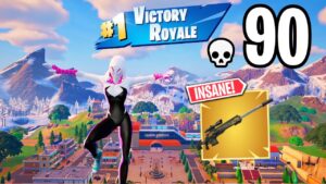 90 Elimination GWEN STACY Solo vs Squads WINS Full Gameplay (Fortnite Chapter 5 Season 1)!